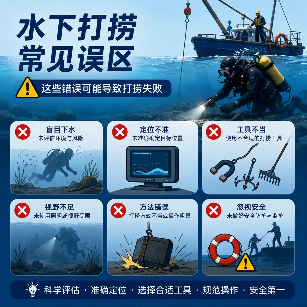 深耕水下打捞，兼顾民用失物与工程潜水作业石棉